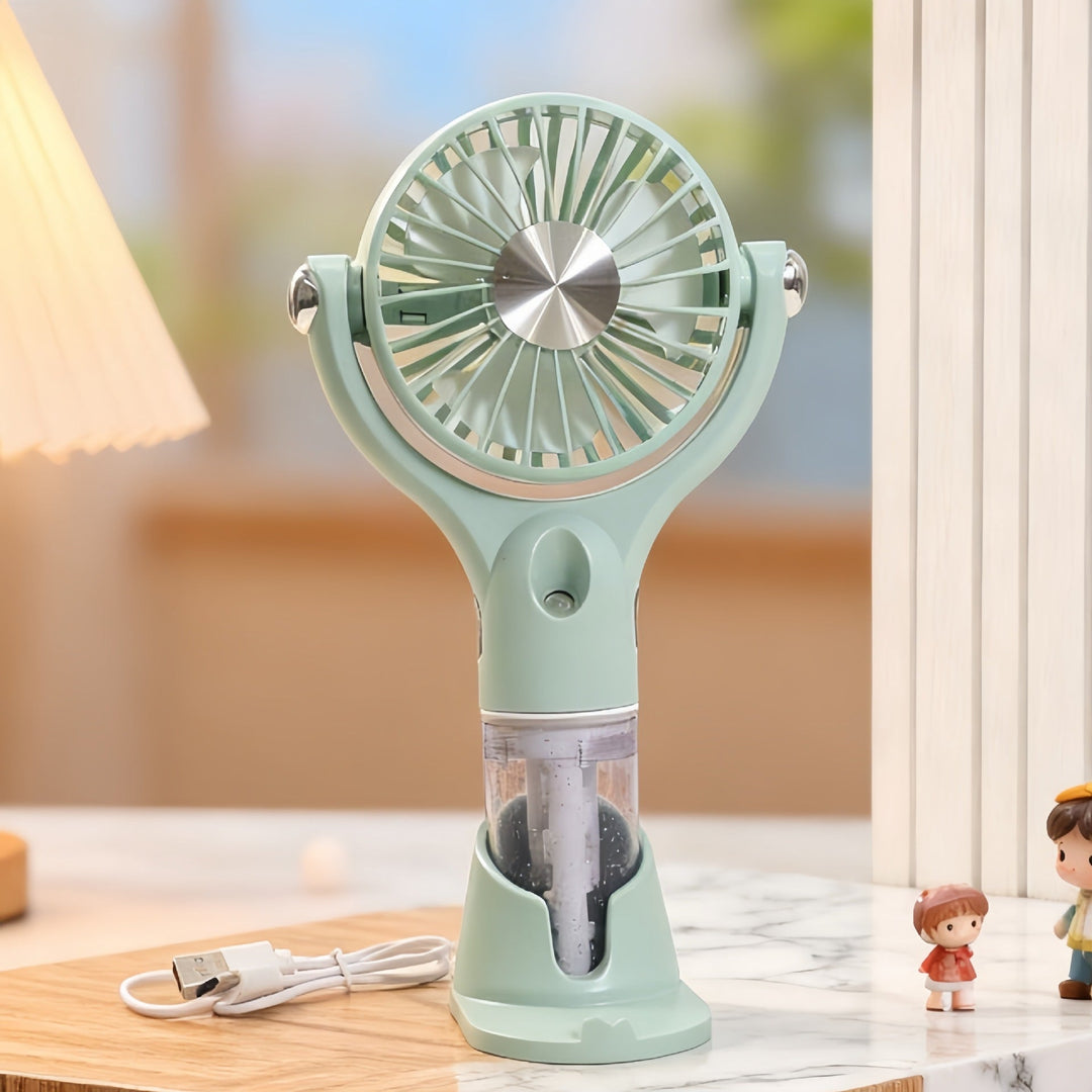 Ventilateur Brumisateur Portable Rechargeable Avec Pulvérisation 7