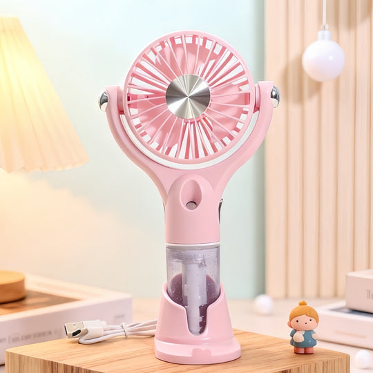 Ventilateur Brumisateur Portable Rechargeable Avec Pulvérisation 8