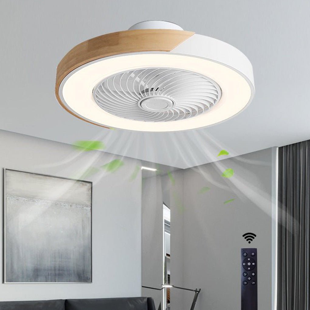 Ventilateur Plafond Silencieux Avec Éclairage LED Intégré Design Moderne 1