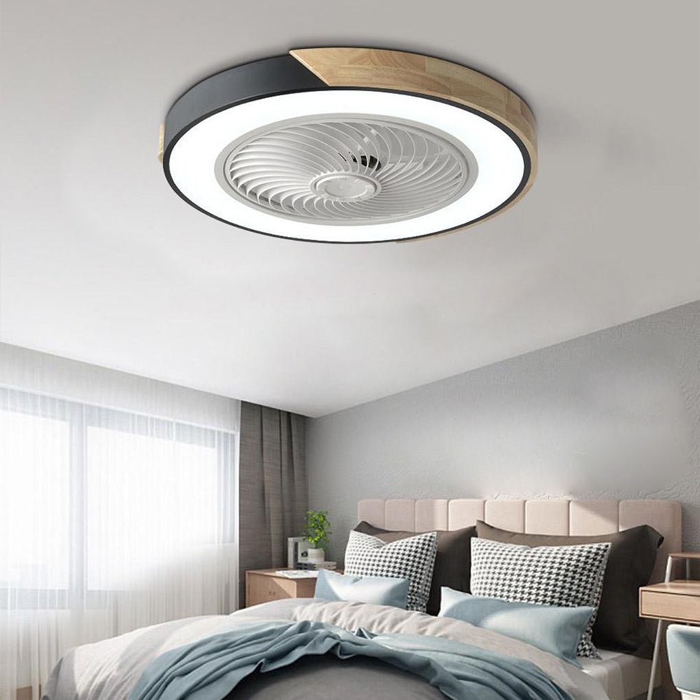 Ventilateur Plafond Silencieux Avec Éclairage LED Intégré Design Moderne 3