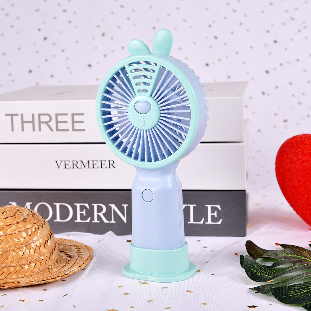 Ventilateur Portable Compact Design Lapin Rechargeable 5