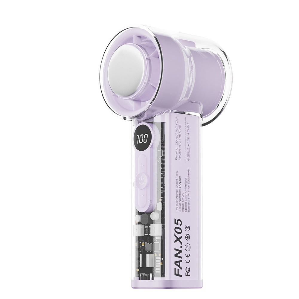 Ventilateur Portable Compact Rechargeable Avec Vitesses Ajustables 3