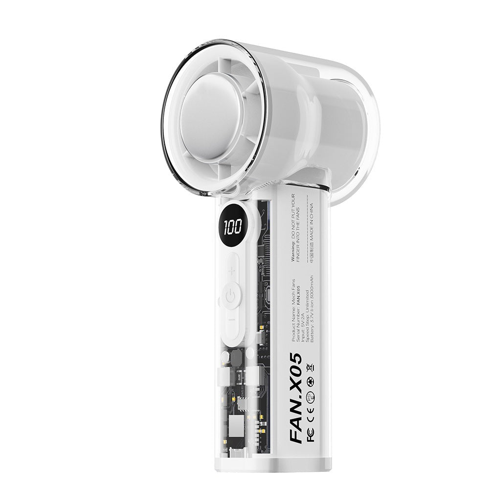 Ventilateur Portable Compact Rechargeable Avec Vitesses Ajustables 4
