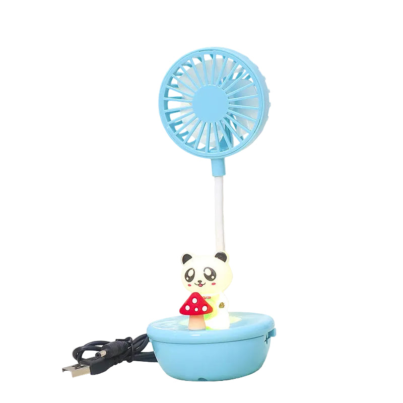 Ventilateur Portable Design Panda LED Rechargeable 0
