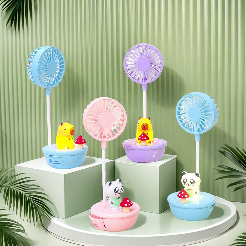 Ventilateur Portable Design Panda LED Rechargeable 1