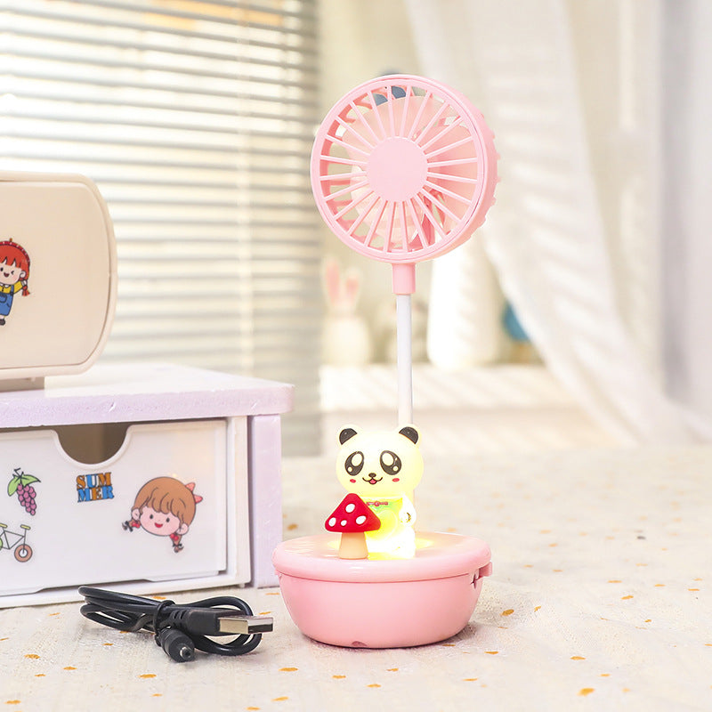 Ventilateur Portable Design Panda LED Rechargeable 7