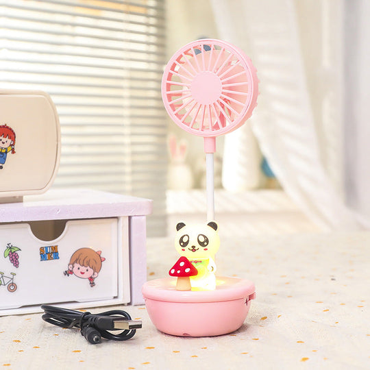 Ventilateur Portable Design Panda LED Rechargeable 7