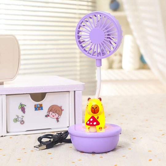 Ventilateur Portable Design Panda LED Rechargeable 8