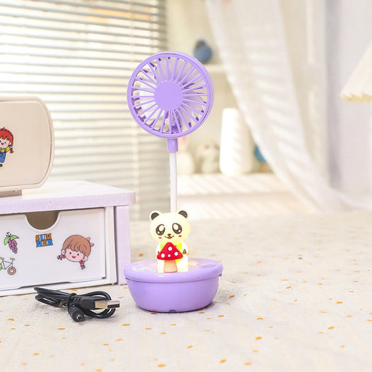 Ventilateur Portable Design Panda LED Rechargeable 9