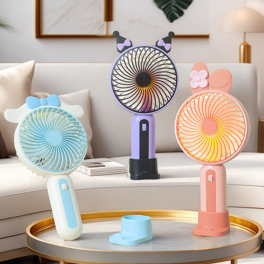 Ventilateur Portable Femme avec Éclairage LED 1