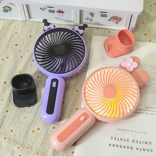 Ventilateur Portable Femme avec Éclairage LED 3