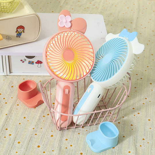Ventilateur Portable Femme avec Éclairage LED 4