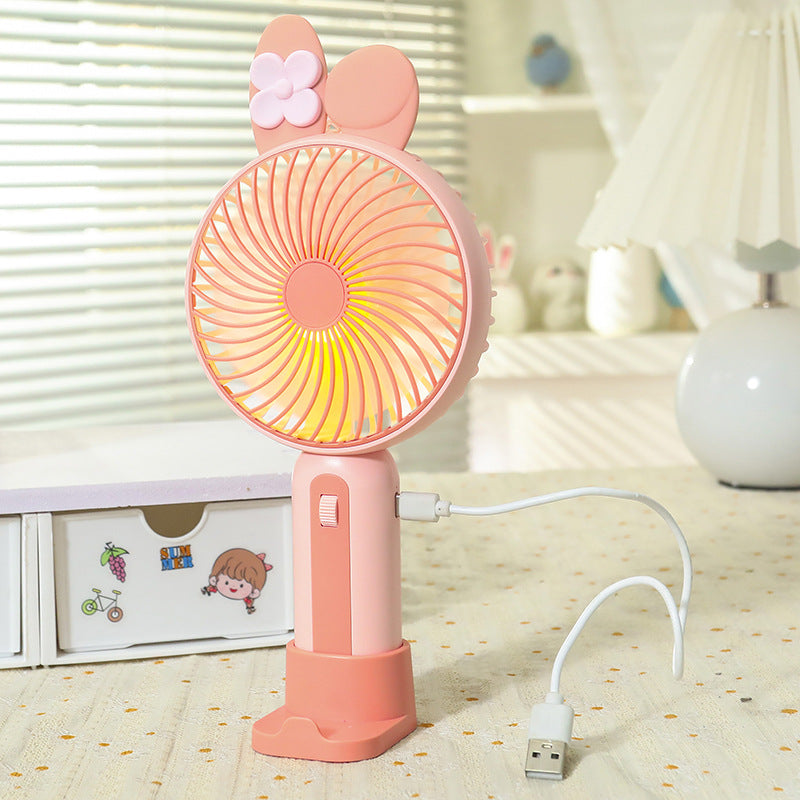 Ventilateur Portable Femme avec Éclairage LED 5