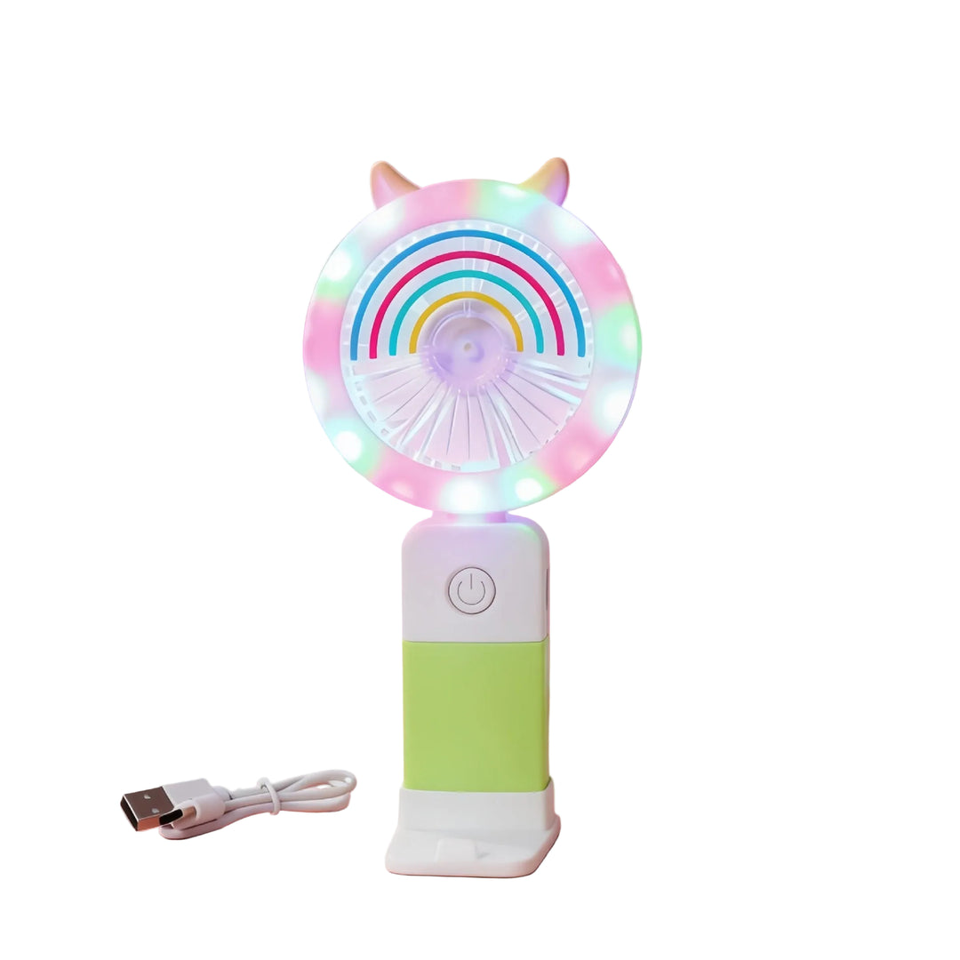 Ventilateur Portable LED pour Femme avec Effets Lumineux 0