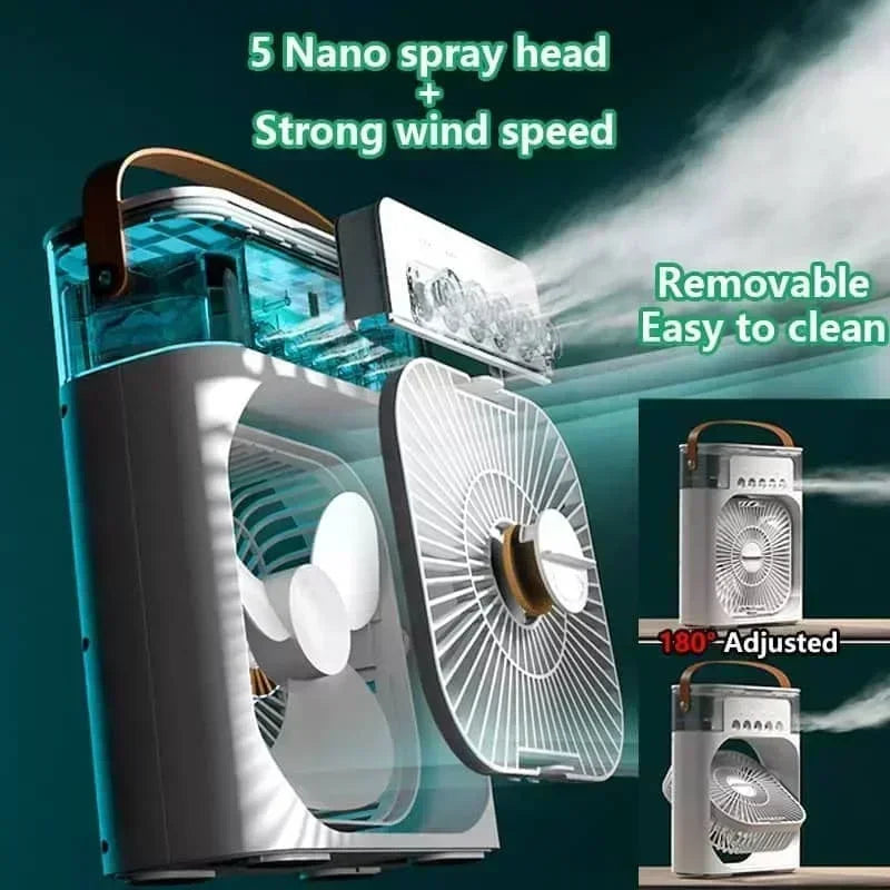 Ventilateur Portable Multifonction 3 en 1 avec Refroidisseur et Humidificateur d'Air 3