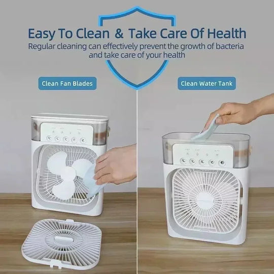 Ventilateur Portable Multifonction 3 en 1 avec Refroidisseur et Humidificateur d'Air 5