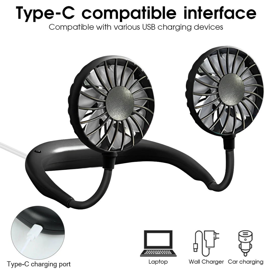 Ventilateur Portable Rechargeable À 3 Vitesses Pour Homme Et Femme 5