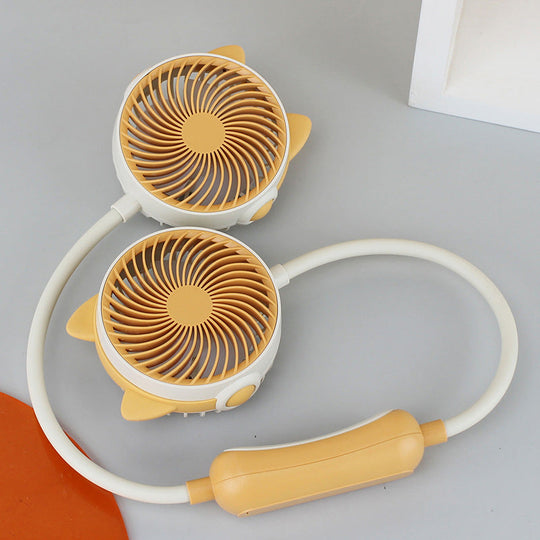 Ventilateur Portable Rechargeable À Double Tête Avec Col De Cygne Flexible 11