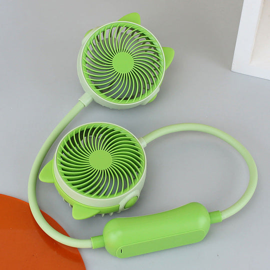 Ventilateur Portable Rechargeable À Double Tête Avec Col De Cygne Flexible 8