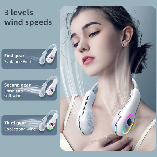 Ventilateur Portable Rechargeable Avec Écran LCD Silencieux 3