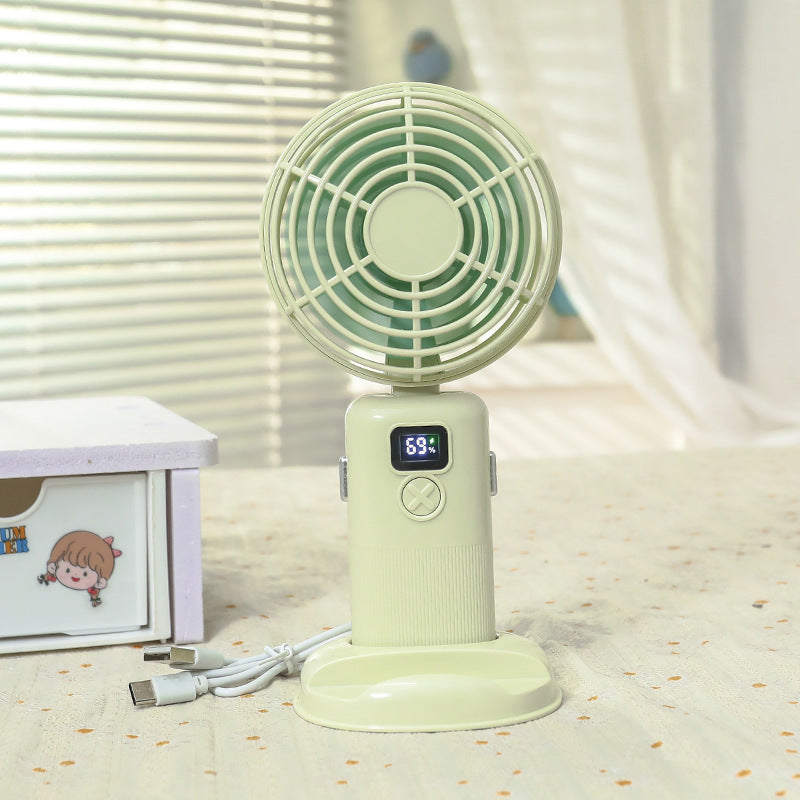 Ventilateur Portable Rechargeable Compact avec Écran LCD et Trois Vitesses 6