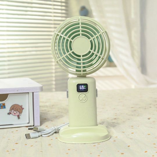 Ventilateur Portable Rechargeable Compact avec Écran LCD et Trois Vitesses 6