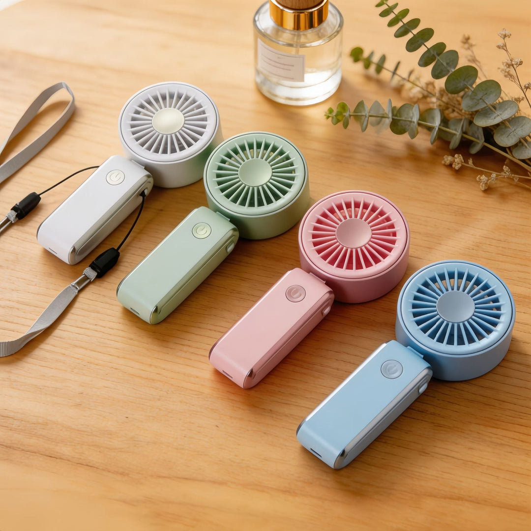 Ventilateur Portable Rechargeable Compact avec Réglages de Vitesse 1