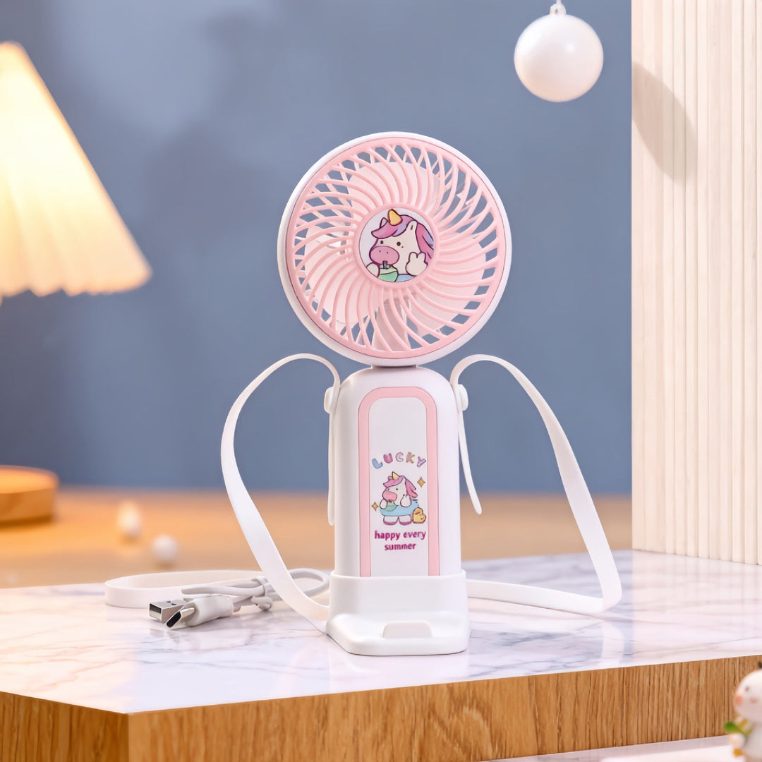 Ventilateur Portable Rechargeable Compact avec Réglages de Vitesse 11
