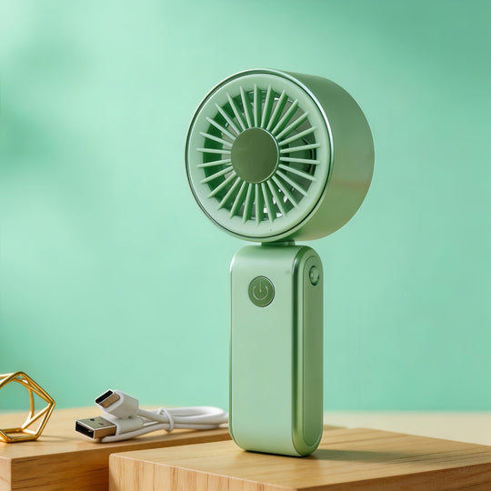 Ventilateur Portable Rechargeable Compact avec Réglages de Vitesse 4