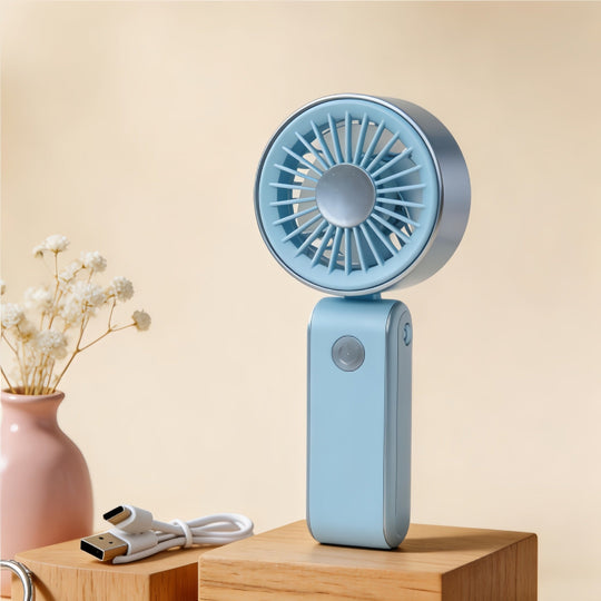 Ventilateur Portable Rechargeable Compact avec Réglages de Vitesse 6