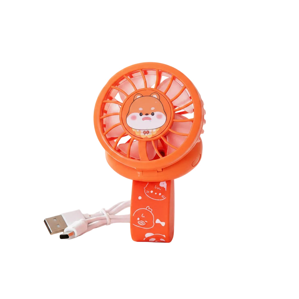 Ventilateur Portable Rechargeable Design Amusant Avec Motif Animal 0