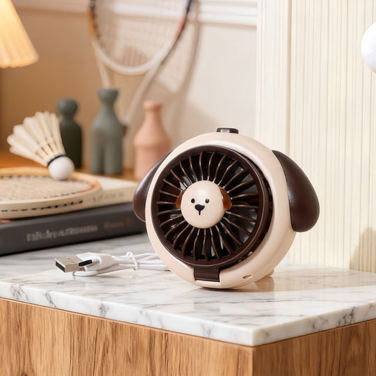 Ventilateur Portable Rechargeable Design Amusant Avec Motif Animal 11