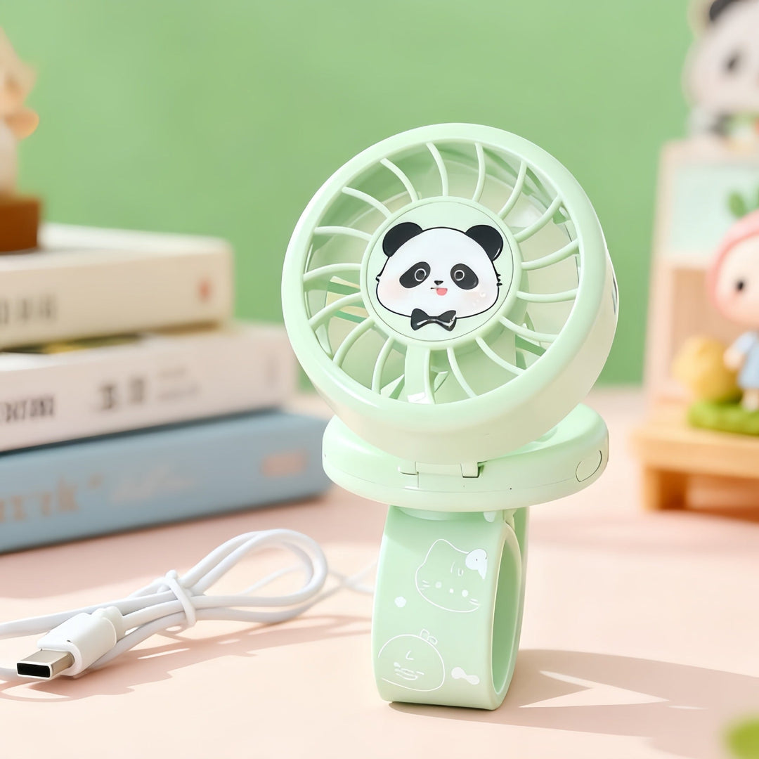 Ventilateur Portable Rechargeable Design Amusant Avec Motif Animal 3