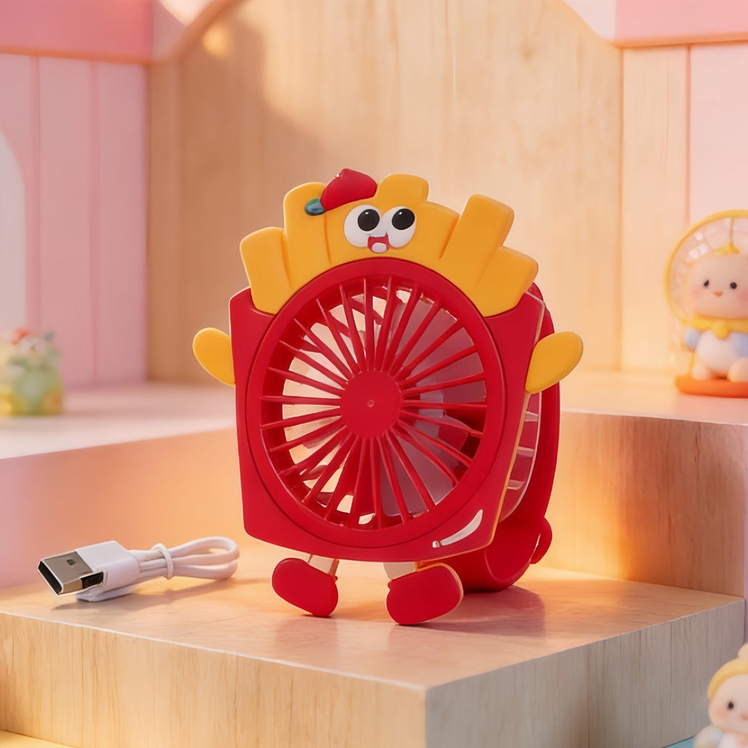 Ventilateur Portable Rechargeable Design Amusant Avec Motif Animal 4