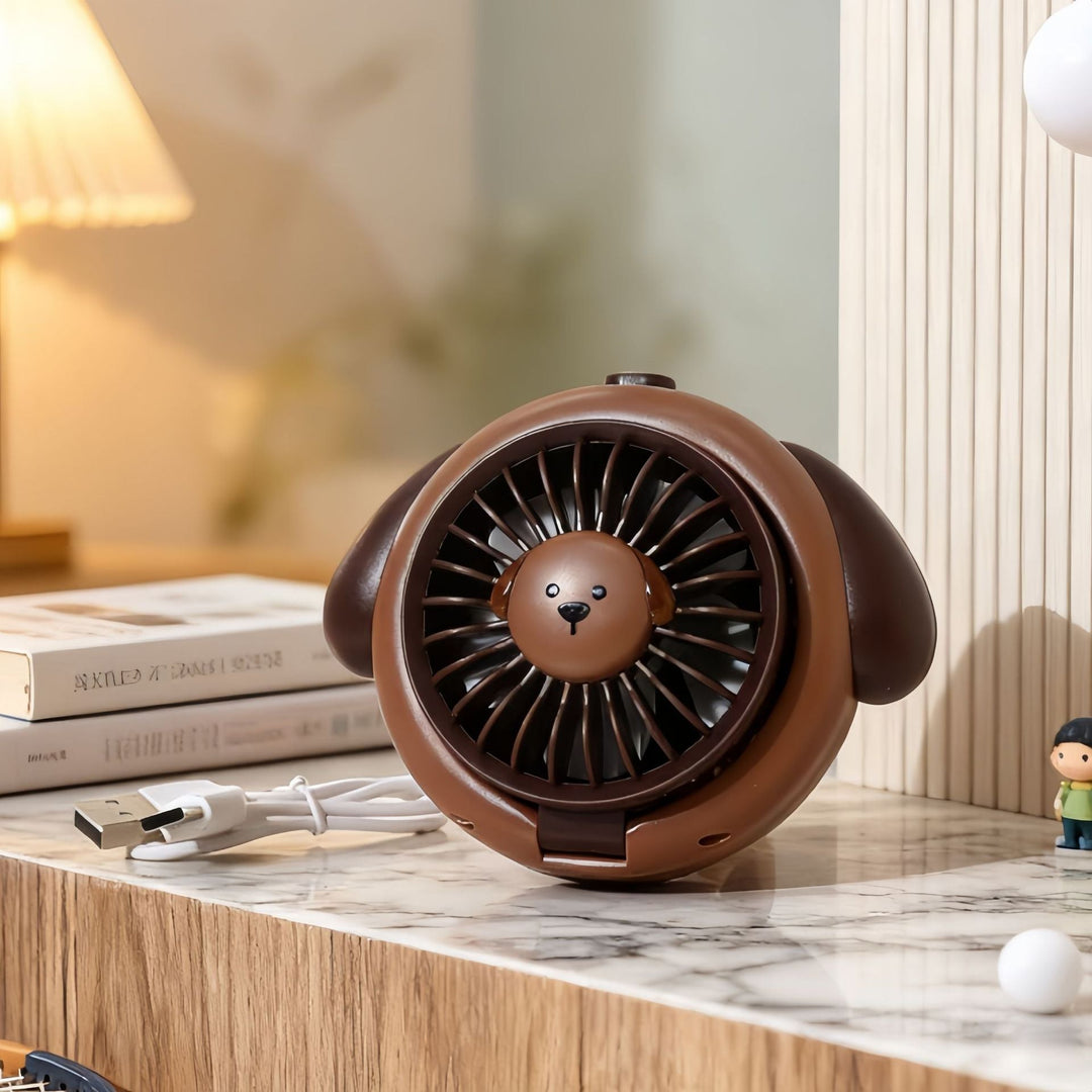 Ventilateur Portable Rechargeable Design Amusant Avec Motif Animal 5
