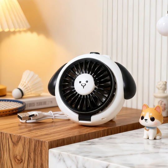 Ventilateur Portable Rechargeable Design Amusant Avec Motif Animal 8