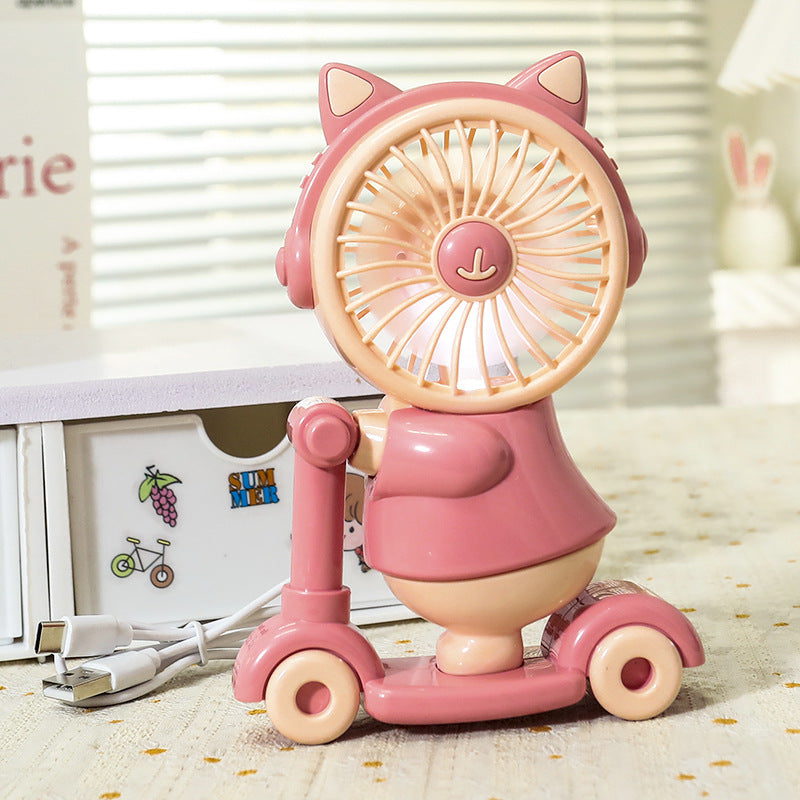 Ventilateur Portable Rechargeable Design Animal Pour Femmes 11