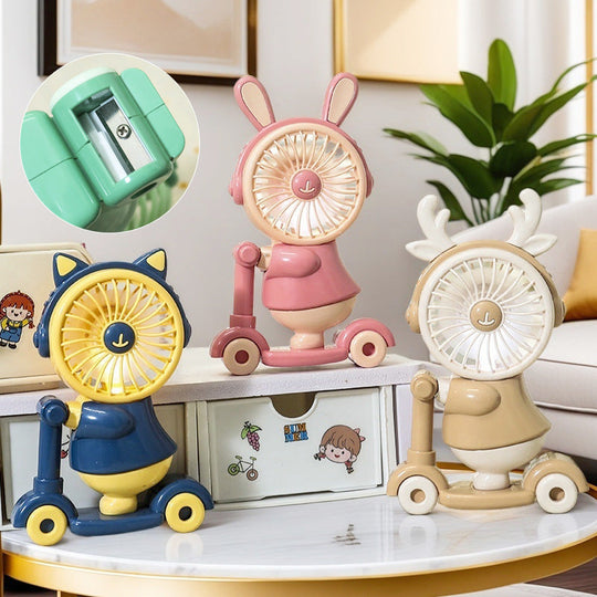 Ventilateur Portable Rechargeable Design Animal Pour Femmes 2