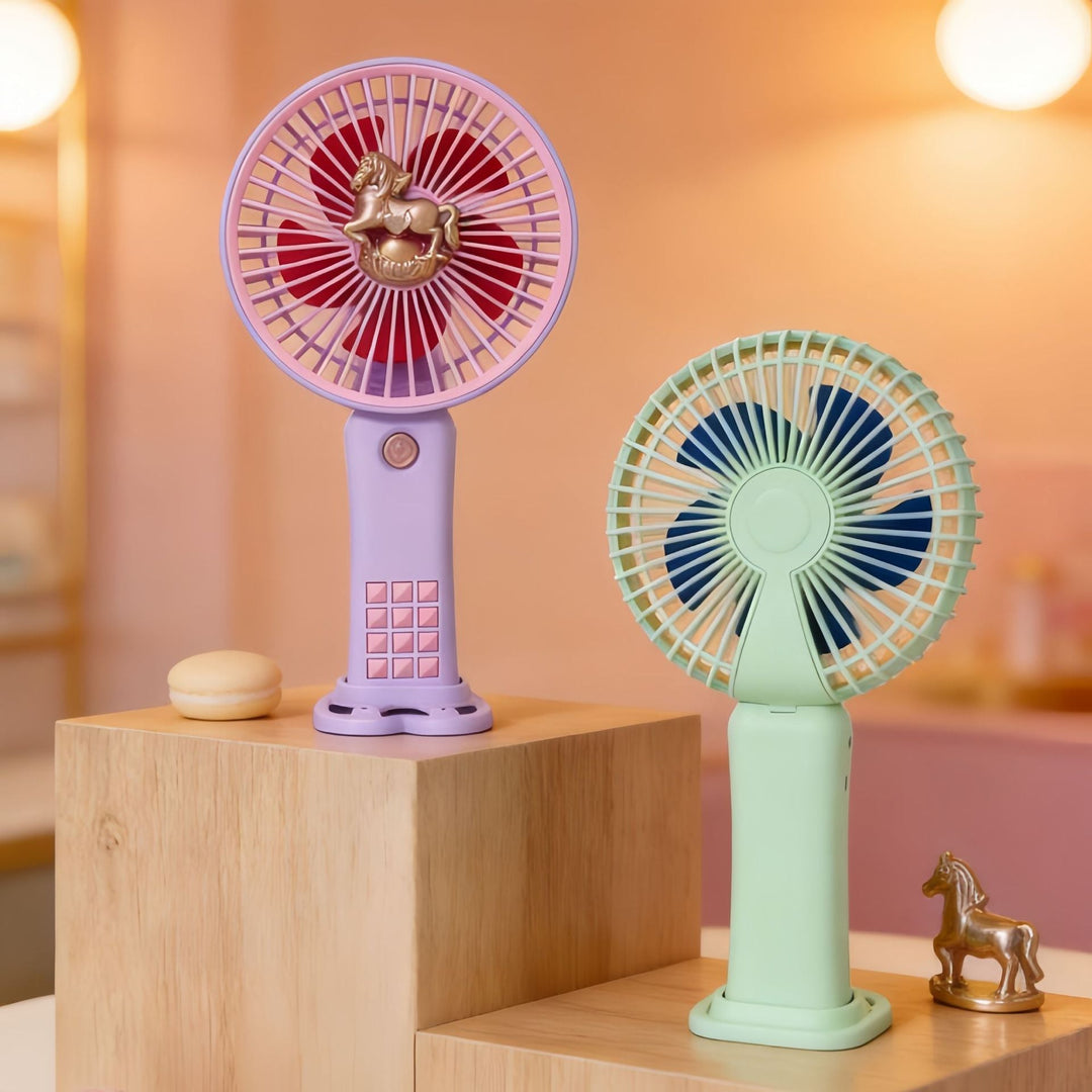 Ventilateur Portable Rechargeable Design Licorne pour Femmes 3