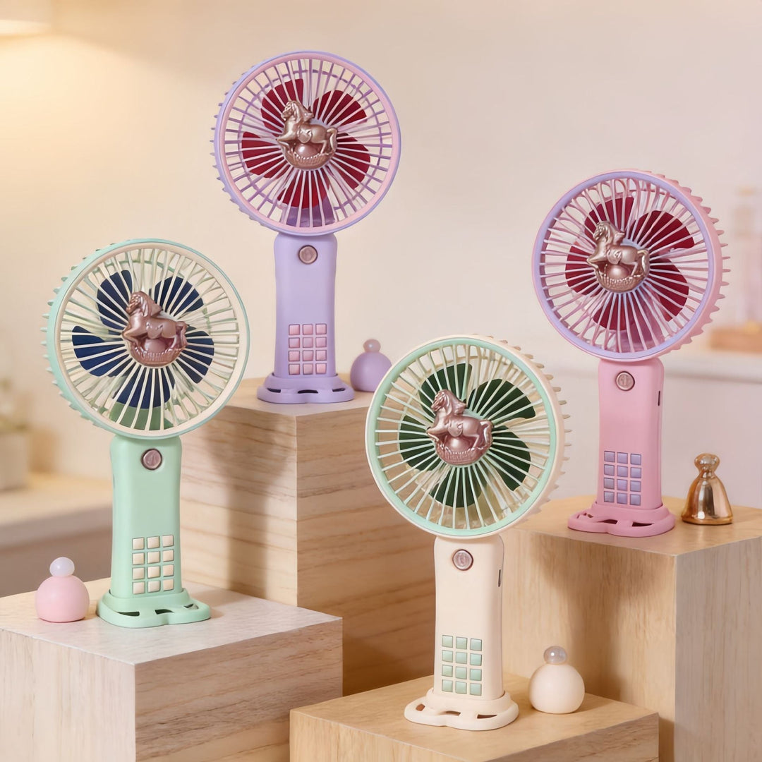 Ventilateur Portable Rechargeable Design Licorne pour Femmes 4