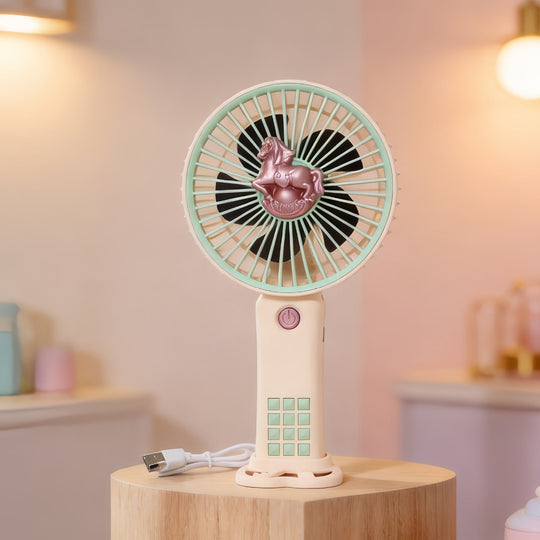 Ventilateur Portable Rechargeable Design Licorne pour Femmes 7