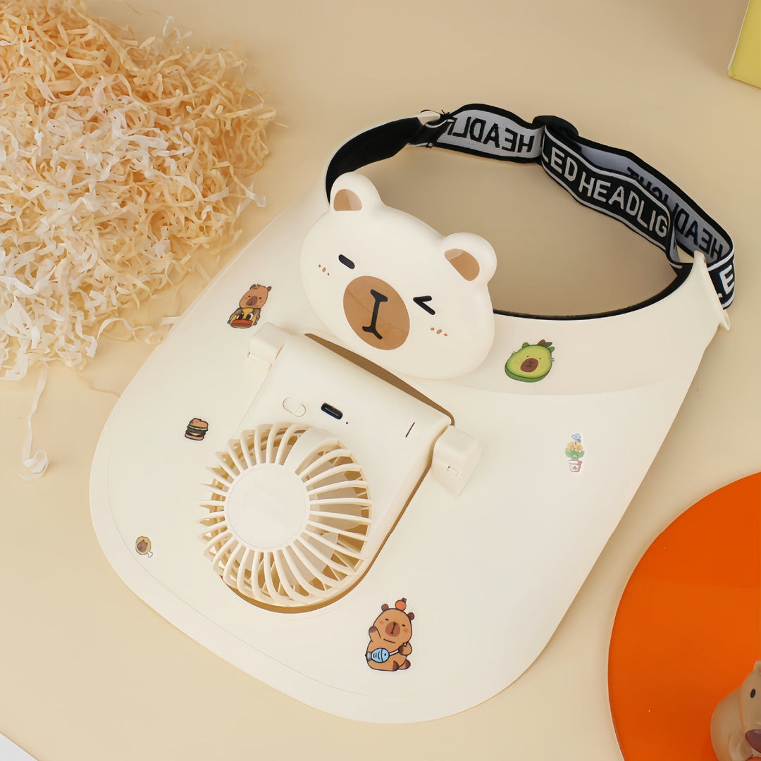 Ventilateur Portable Rechargeable Design Ours pour Femmes 3
