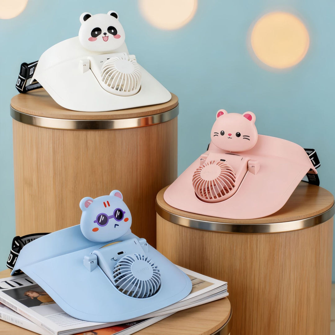 Ventilateur Portable Rechargeable Design Ours pour Femmes 4