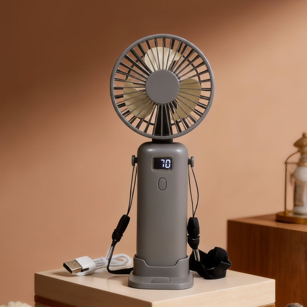 Ventilateur Portable Rechargeable Léger avec Design Ergonomique 6