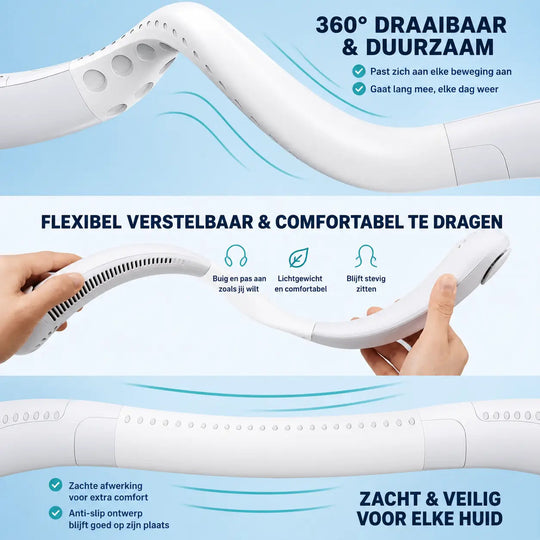 Ventilateur Portable Rechargeable Mains Libres pour Homme et Femme 8