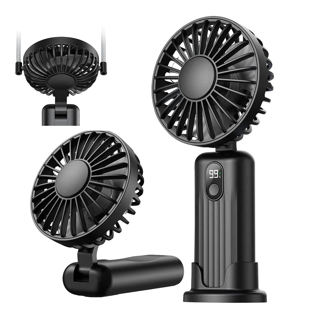 Ventilateur Portable Rechargeable Pliable Multifonction Pour Homme et Femme 0