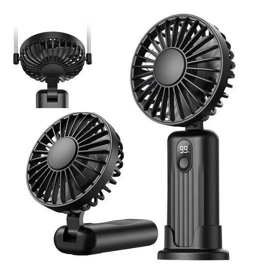 Ventilateur Portable Rechargeable Pliable Multifonction Pour Homme et Femme 0