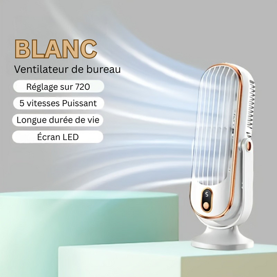 Ventilateur Portable Rechargeable Ultra Silencieux Avec Rotation À 720° 7