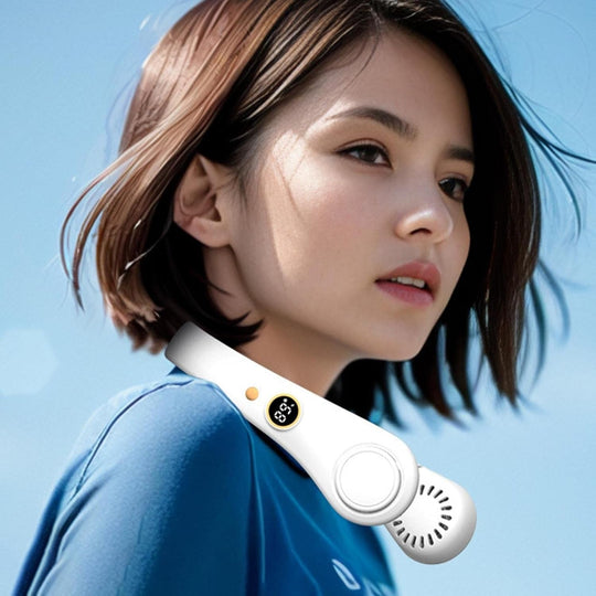 Ventilateur Portable Rechargeable Unisexe à 5 Vitesses avec Design Mains Libres 1