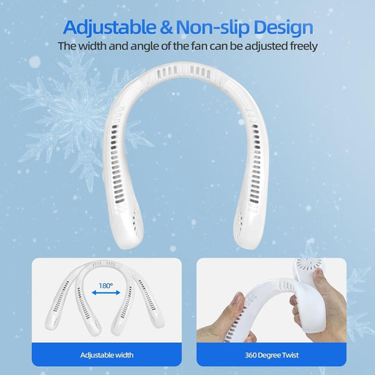 Ventilateur Portable Rechargeable Unisexe à 5 Vitesses avec Design Mains Libres 5